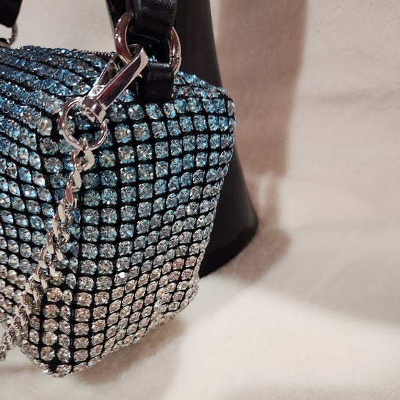 Madison West Rhinestone Chain Crossbody Purse - Picture 4 of 9